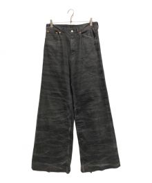 MM6 Maison Margiela（エムエムシックス メゾンマルジェラ）の古着「5pocket Wide Denim Pants」｜ブラック