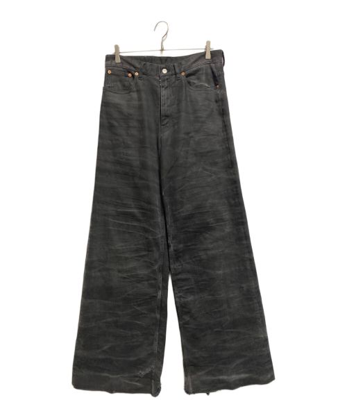 MM6 Maison Margiela（エムエムシックス メゾンマルジェラ）MM6 Maison Margiela (エムエムシックス メゾンマルジェラ) 5pocket Wide Denim Pants ブラック サイズ:30の古着・服飾アイテム