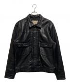 AVIREXアヴィレックス）の古着「OLD TIMES LEATHER WORK JACKET」｜ブラック