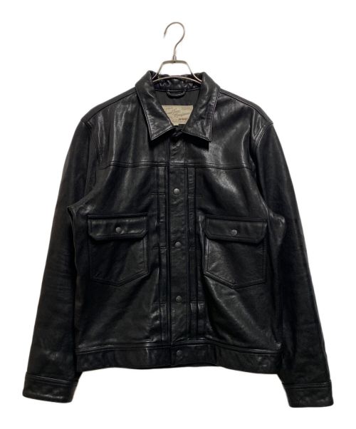 AVIREX（アヴィレックス）AVIREX (アヴィレックス) OLD TIMES LEATHER WORK JACKET ブラック サイズ:2XLの古着・服飾アイテム