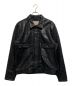 AVIREX（アヴィレックス）の古着「OLD TIMES LEATHER WORK JACKET」｜ブラック