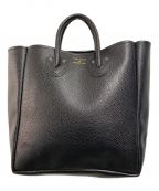 YOUNG & OLSEN The DRYGOODS STOREヤングアンドオルセン ザ ドライグッズストア）の古着「EMBOSSED LEATHER TOTE M」｜ブラック