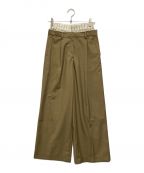 TODAYFULトゥデイフル）の古着「Double Waist Trousers」｜ベージュ