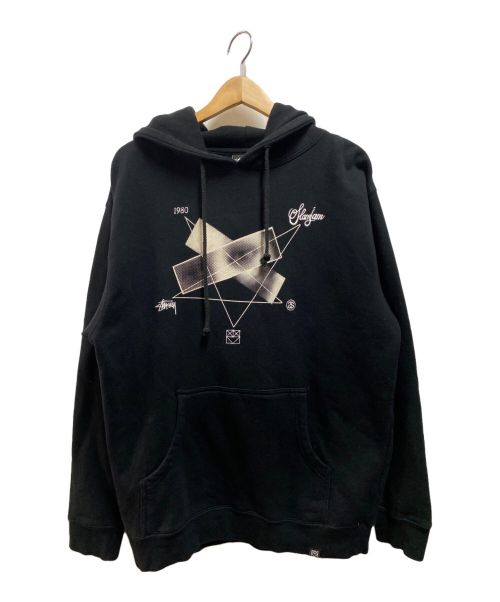 stussy（ステューシー）stussy (ステューシー) SLAM JAM (サイアム ジャム) コラボプルオーバーパーカー ブラック サイズ:MEDIUMの古着・服飾アイテム