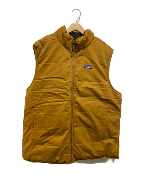 Patagonia（パタゴニア）Patagonia (パタゴニア) リバーシブル・コットン・ダウン・ベスト ブラウン サイズ:Lの古着・服飾アイテム