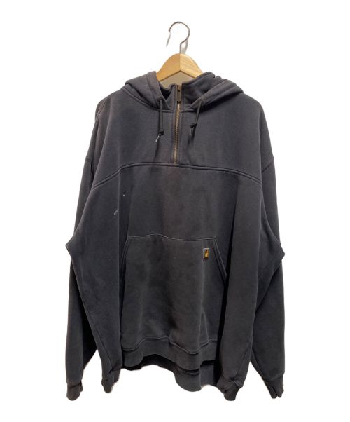 CarHartt（カーハート）CarHartt (カーハート) ハーフジップパーカー ブラック サイズ:3XLの古着・服飾アイテム