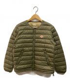 DANTONダントン）の古着「Crew Neck Inner Down Jacket」｜グリーン