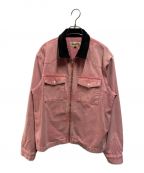 stussyステューシー）の古着「Washes Canvas Work Shirt」｜ピンク