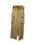 TODAYFULトゥデイフル）の古着「Waistgather Jacquard Pants」｜ベージュ