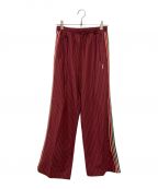 MAISON SPECIALメゾンスペシャル）の古着「Side Line Jersey Straight Pants」｜レッド