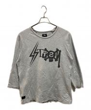 stussy (ステューシー) オールドプリントラグランカットソー グレー サイズ:M