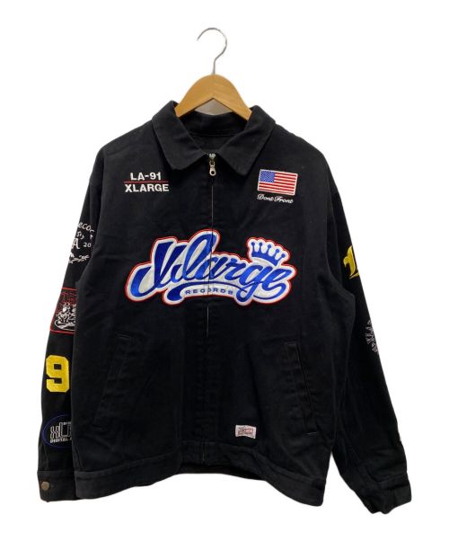 X-LARGE（エクストララージ）X-LARGE (エクストララージ) RECORDS WORK JACKET ブラック サイズ:Lの古着・服飾アイテム