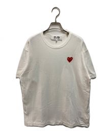 PLAY COMME des GARCONS（プレイ コムデギャルソン）の古着「ハートワッペンT シャツ」｜ホワイト