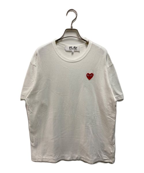 PLAY COMME des GARCONS（プレイ コムデギャルソン）PLAY COMME des GARCONS (プレイ コムデギャルソン) ハートワッペンT シャツ ホワイト サイズ:XLの古着・服飾アイテム