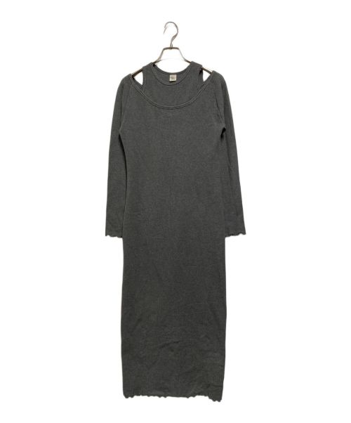 Ron Herman（ロンハーマン）Ron Herman (ロンハーマン) Stretch Ribbed Dress グレー サイズ:XSの古着・服飾アイテム