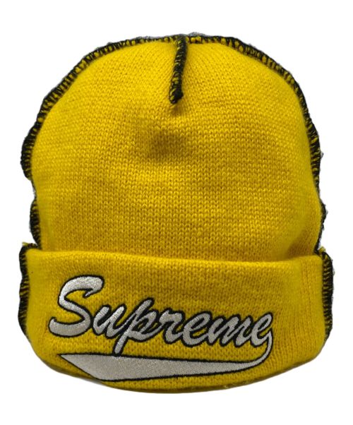 SUPREME（シュプリーム）SUPREME (シュプリーム) contrast stitch beanie イエローの古着・服飾アイテム