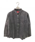 SUPREMEシュプリーム）の古着「APPLIQUE DENIM SHIRT」｜ブラック