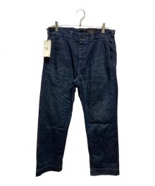 RRL（ダブルアールエル）の古着「COTTONLINEN 2PLEATS DENIMTROUSERS」｜インディゴ