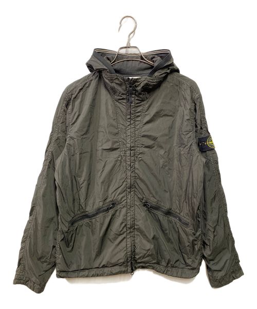 STONE ISLAND（ストーンアイランド）STONE ISLAND (ストーンアイランド) ナイロンフーディージャケット オリーブ サイズ:Мの古着・服飾アイテム