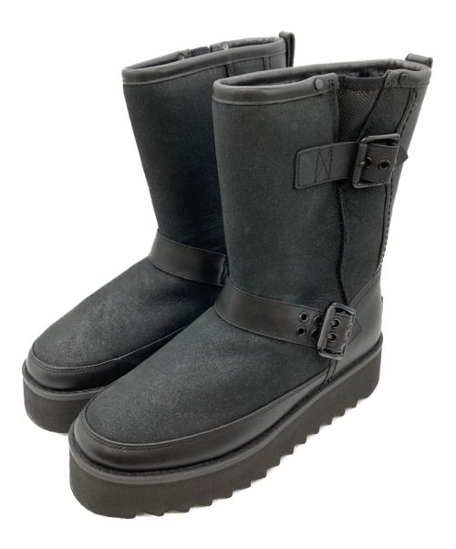 UGG（アグ）UGG (アグ) クラシックリベルバイカーショートブーツ ブラック サイズ:25cmの古着・服飾アイテム