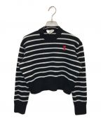 AMI Alexandre Mattiussiアミ アレクサンドル マテュッシ）の古着「ADC STRIPED SWEATER」｜ブラック