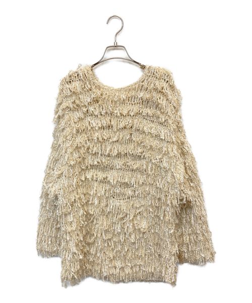 CLANE（クラネ）CLANE (クラネ) VOLUME FRINGE LONG TOPS ベージュ サイズ:2の古着・服飾アイテム