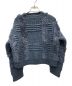 CLANE（クラネ）の古着「WIDE CHECK HAND KNIT」｜ネイビー