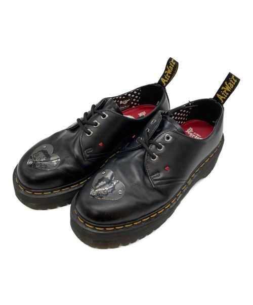 Dr.Martens（ドクターマーチン）Dr.Martens (ドクターマーチン) BETTY BOOP (ベティー・ブープ) ベティハートプレート3ホール厚底シューズ ブラック サイズ:24の古着・服飾アイテム