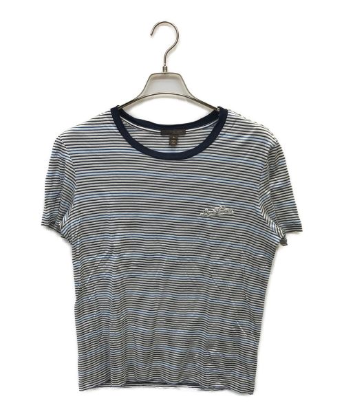 LOUIS VUITTON（ルイ ヴィトン）LOUIS VUITTON (ルイ ヴィトン) ロゴワッペン ボーダーTシャツ ホワイト サイズ:Sの古着・服飾アイテム