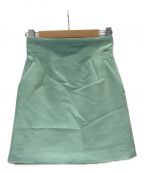 Mame Kurogouchiマメクロゴウチ）の古着「Silk Wool Double Cloth Mini Skirt」｜ミントグリーン