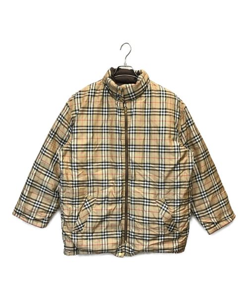 Burberry's（バーバリーズ）Burberry's (バーバリーズ) ノバチェック リバーシブルダウンジャケット ブラウン サイズ:40の古着・服飾アイテム