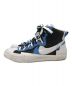 NIKE (ナイキ) sacai (サカイ) BLAZER MID ホワイト×ブルー サイズ:UK11/BR44/EUR46/30cm：10800円