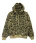 stussy（ステューシー）の古着「CAMO DOUBLE FACE ZIP HOODIE」｜カーキ