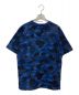 A BATHING APE (アベイシングエイプ) サルカモプリントTシャツ ブルー サイズ:L：4800円