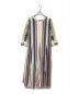 ne quittez pas (ヌキテパ) Cotton Stripe V Neck Dress / コットンストライプVネックドレス　ワンピース マルチカラー サイズ:M：8000円