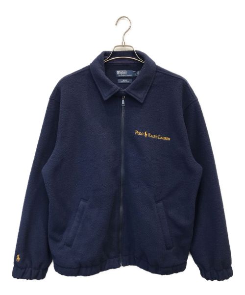 POLO RALPH LAUREN（ポロ・ラルフローレン）POLO RALPH LAUREN (ポロ・ラルフローレン) Navy and Gold Logo Collection FLEECE JACKET Special ネイビー サイズ:Lの古着・服飾アイテム