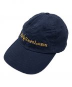 POLO RALPH LAURENポロ・ラルフローレン）の古着「Navy and Gold Logo Collection Cap」｜ネイビー