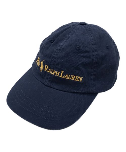 POLO RALPH LAUREN（ポロ・ラルフローレン）POLO RALPH LAUREN (ポロ・ラルフローレン) Navy and Gold Logo Collection Cap ネイビーの古着・服飾アイテム