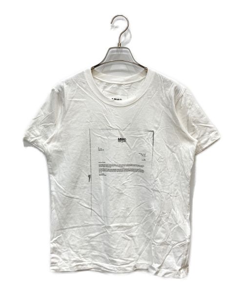 MM6 Maison Margiela（エムエムシックス メゾンマルジェラ）MM6 Maison Margiela (エムエムシックス メゾンマルジェラ) RECORDING PAPER PRINTED TEE ホワイト サイズ:Sの古着・服飾アイテム