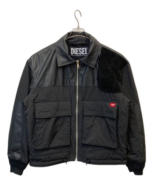 DIESEL（ディーゼル）DIESEL (ディーゼル) 切替ジャケット ブラック サイズ:XLの古着・服飾アイテム