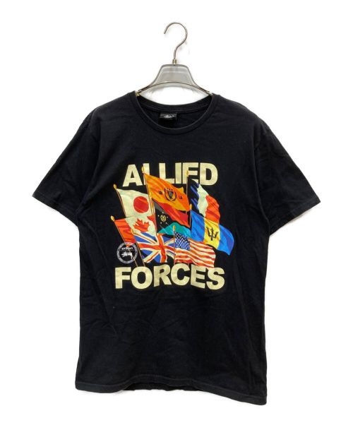 stussy（ステューシー）stussy (ステューシー) UNION (ユニオン) ALLIED FORCES TEE ブラック サイズ:Mの古着・服飾アイテム