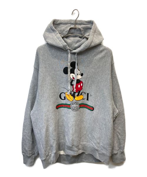 GUCCI（グッチ）GUCCI (グッチ) DISNEY (ディズニー) ミッキーマウスプリントパーカー グレー サイズ:XLの古着・服飾アイテム