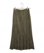 Ameriアメリ）の古着「HERRINGBONE HEM PLEATS SKIRT」｜ベージュ