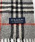 BURBERRY LONDON (バーバリー ロンドン) ノバチェック柄カシミヤマフラー グレー サイズ:表記なし：5800円