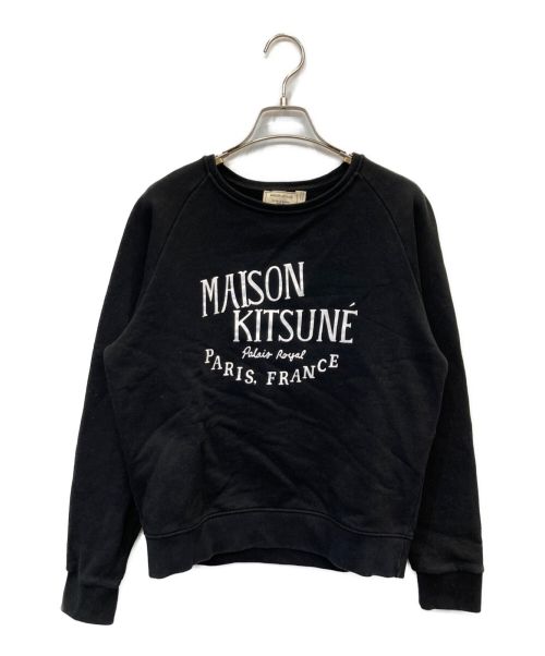 maison kitsune（メゾンキツネ）maison kitsune (メゾンキツネ) プリントスウェット ブラック サイズ:Sの古着・服飾アイテム