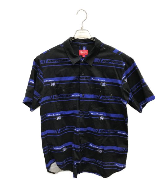 SUPREME（シュプリーム）SUPREME (シュプリーム) Striped Racing ブラック サイズ:Lの古着・服飾アイテム