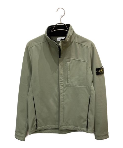 STONE ISLAND（ストーンアイランド）STONE ISLAND (ストーンアイランド) Bottle Green Fleece Lined Soft Shell Jacket オリーブ サイズ:Mの古着・服飾アイテム