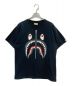 BAPE BY A BATHING APE（ベイプバイアベイシングエイプ）の古着「フロントシャークTシャツ」｜ブラック