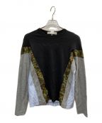 COMME des GARCONS SHIRTコムデギャルソンシャツ）の古着「Multiple pattern sweater」｜ブラック