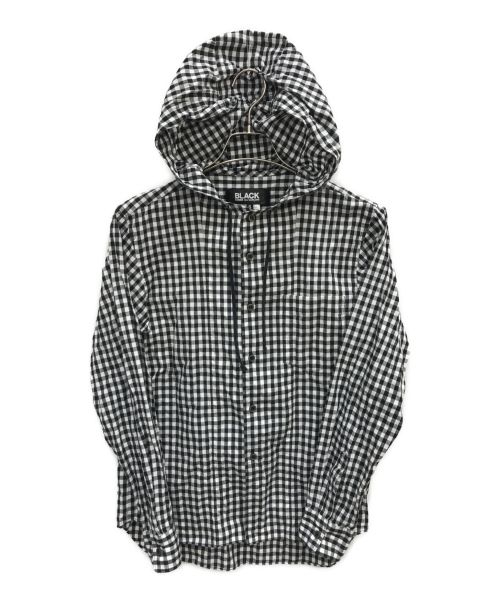 BLACK COMME des GARCONS（ブラック コムデギャルソン）BLACK COMME des GARCONS (ブラック コムデギャルソン) シャツパーカー ブラック×ホワイト サイズ:Sの古着・服飾アイテム